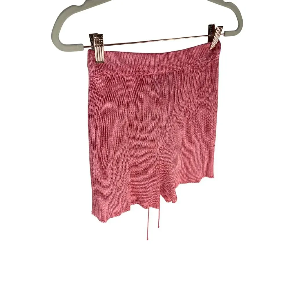 Calle Del Mar Shorts Ribbed Knit Lounge Summer Preppy Boho Festival Vacation S
